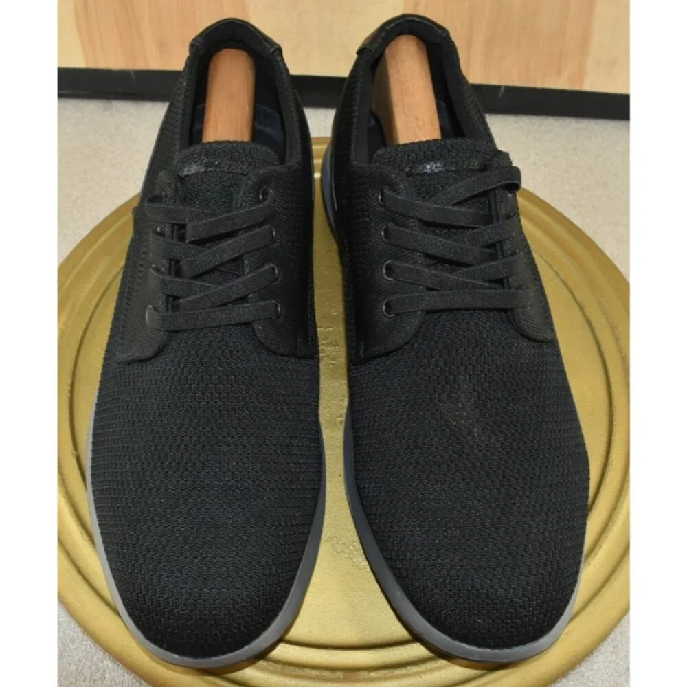 Skechers Darlow Velago Men Shoes Size 11 Black Knit Oxford Casual Round‎ Toe